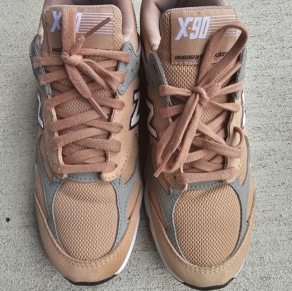 New Balance X-90 Sneakers in Pink and Gray